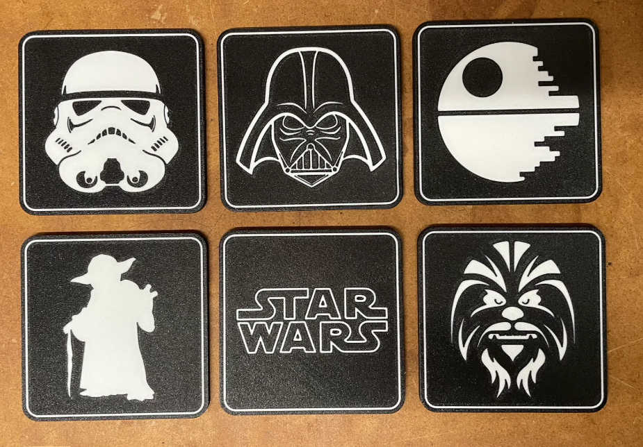 Starwars Coasters — 3D printed by Moon Studio 3D